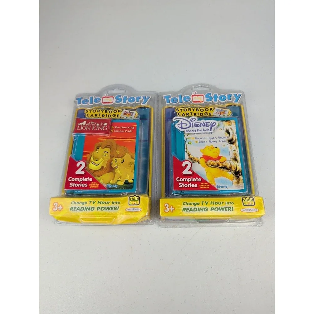 Storybook Cartridge Tele Story Set Of 2 Disney Lion King - Winnie The Pooh New